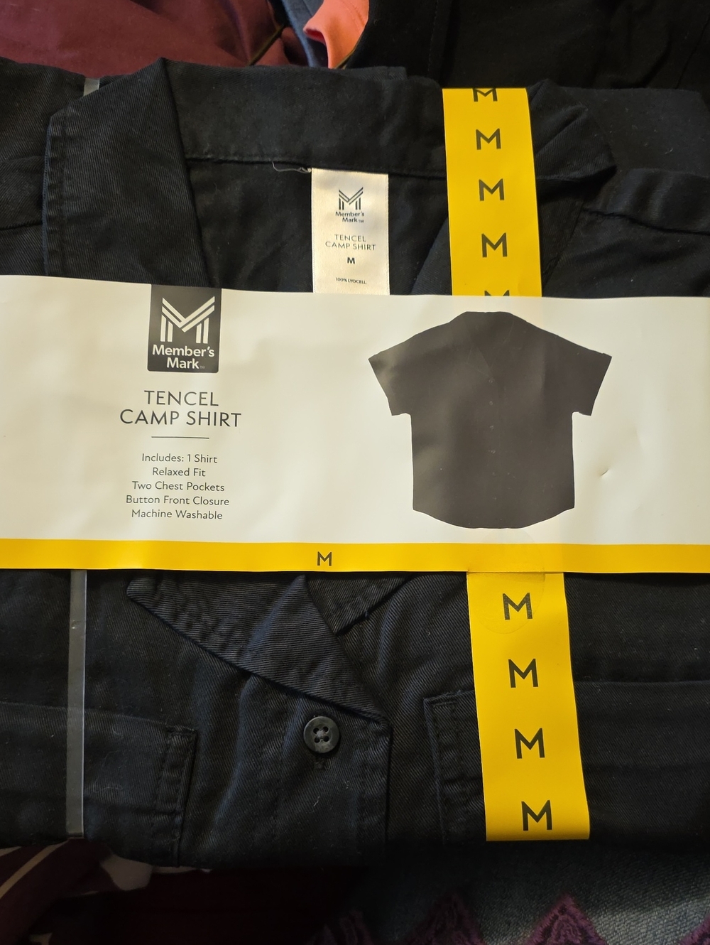 Black Tencel Camp Shirt - Men's